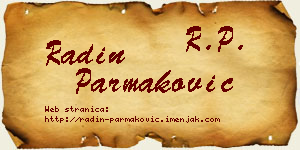 Radin Parmaković vizit kartica
